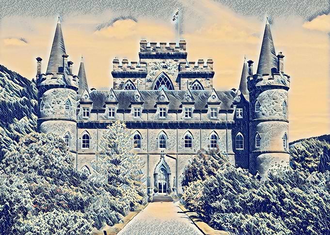 Inverary Castle, Scotland built in the 18th century