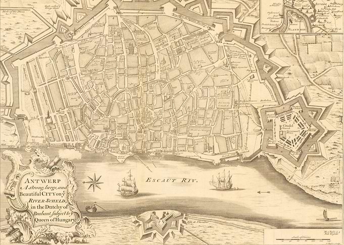 Plan Of Antwerp Citadel built in 1567