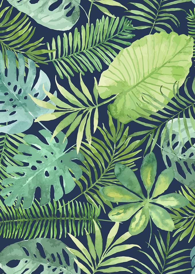 Tropical branches on dark pattern 07