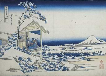 Hokusai - Morning after the Snow at Koishikawa in Edo, ...