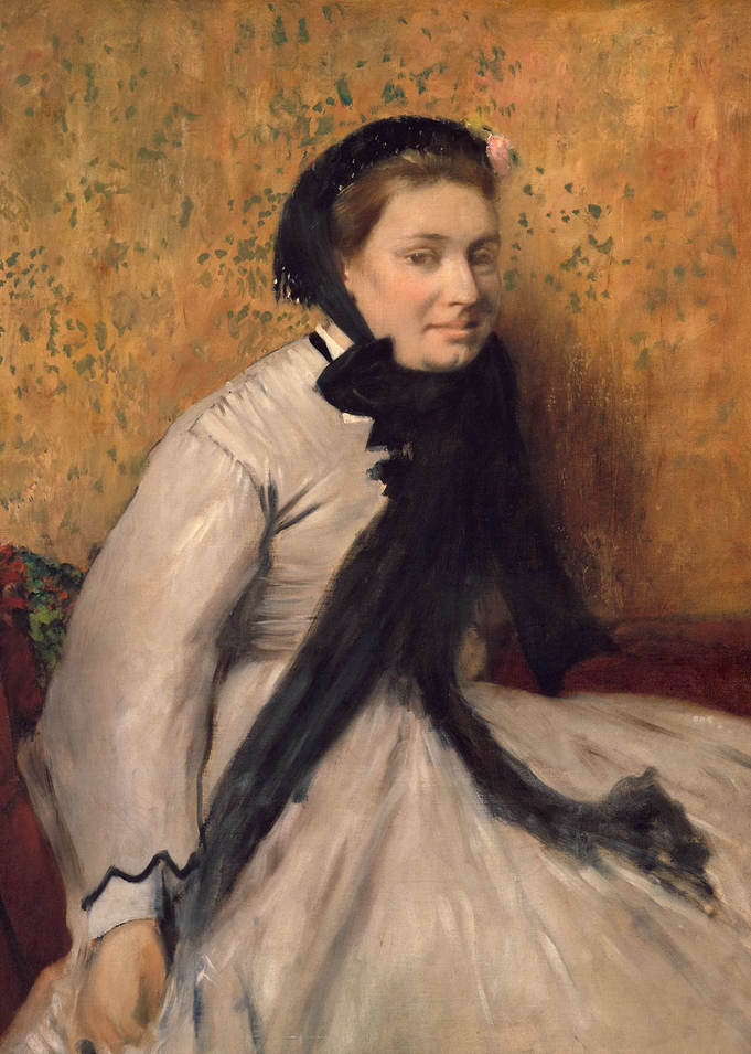 Edgar Degas - Portrait of a Woman in Gray, ca. 1865, oi ...
