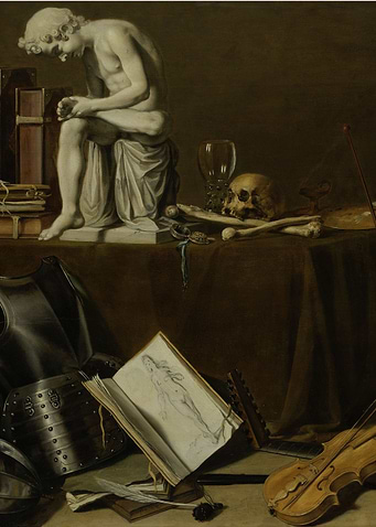 Pieter Claesz - Vanitas Still Life with the Spinario, 1 ...