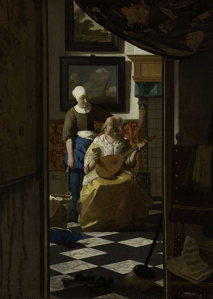 Johannes Vermeer - The Love Letter, c. 1669 - c. 1670, ...