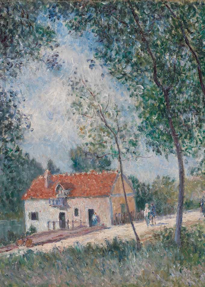 Alfred Sisley -The Road from Moret to Saint-Mammès, 188 ...