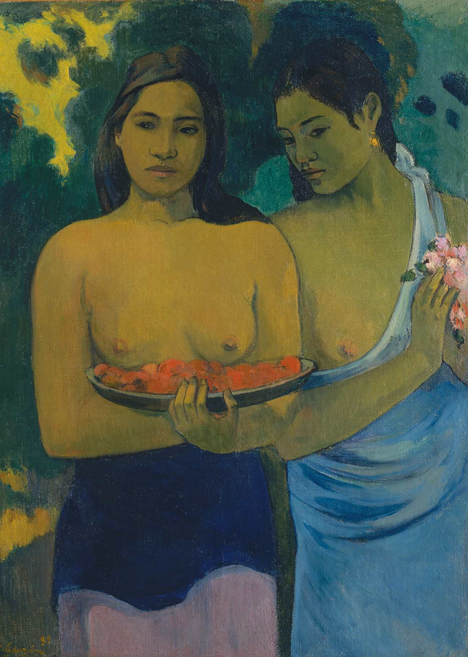 Paul Gauguin - Two Tahitian Women, 1899, oil on canvas; ...