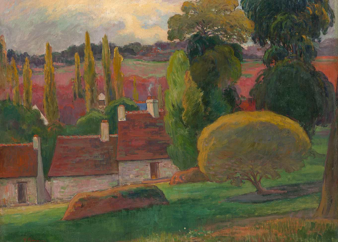 Paul Gauguin - A Farm in Brittany, ca. 1894, oil on can ...