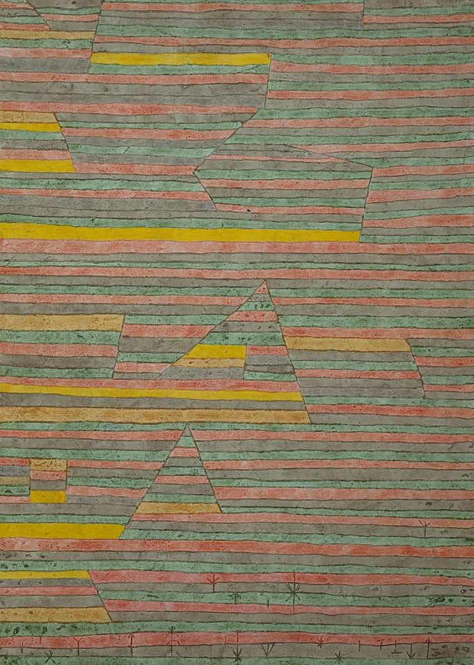 Paul Klee - Monuments at G., 1929, gypsum and watercolo ...