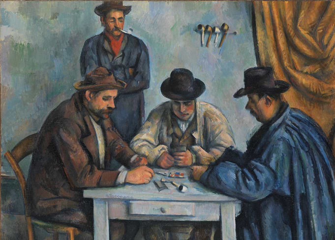 Paul Cézanne - The Card Players, 1890–92, oil on canvas ...