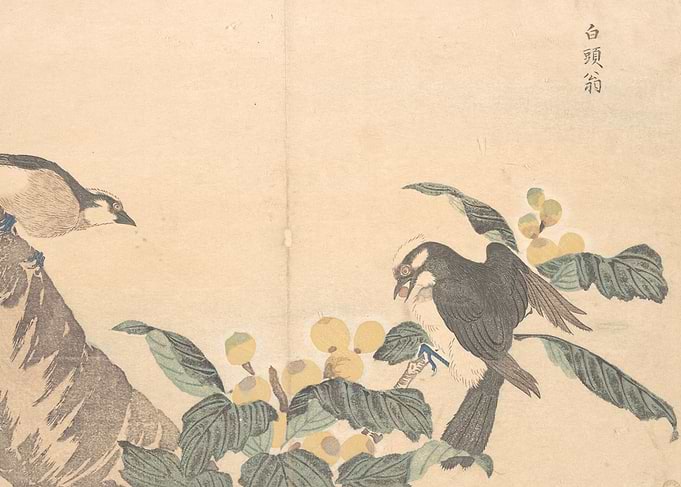 Vintage Asian Woodcut
