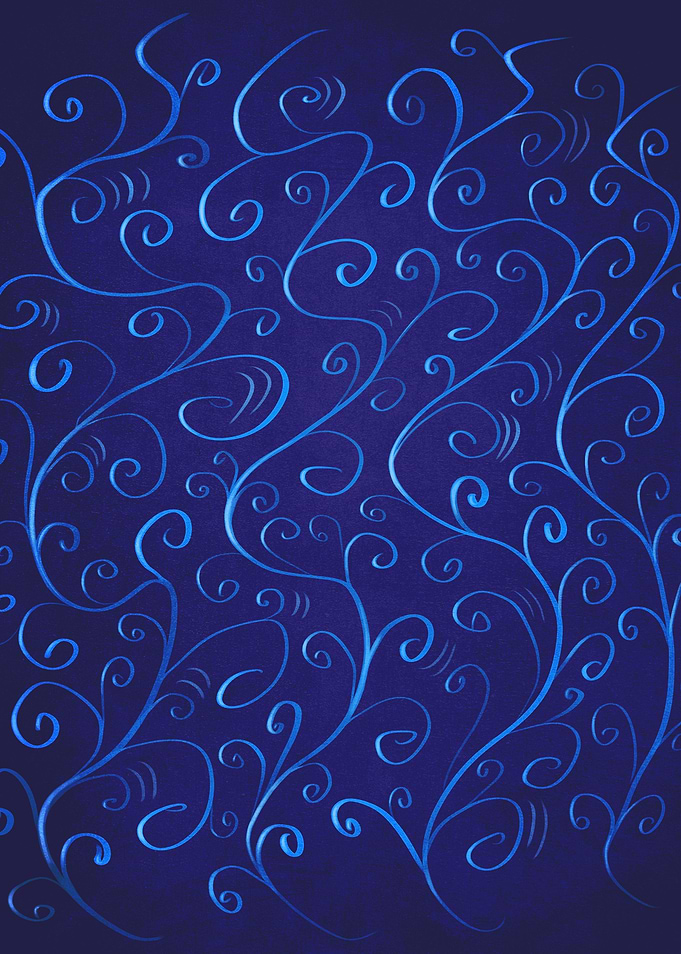 Abstract decorative illustration of beautiful glowing b ...