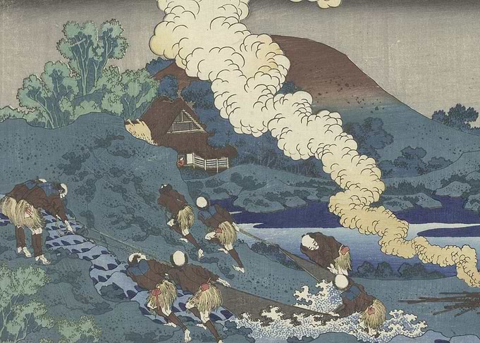 Hokusai - Poem by Kakinomoto Hitomaro, from the series ...