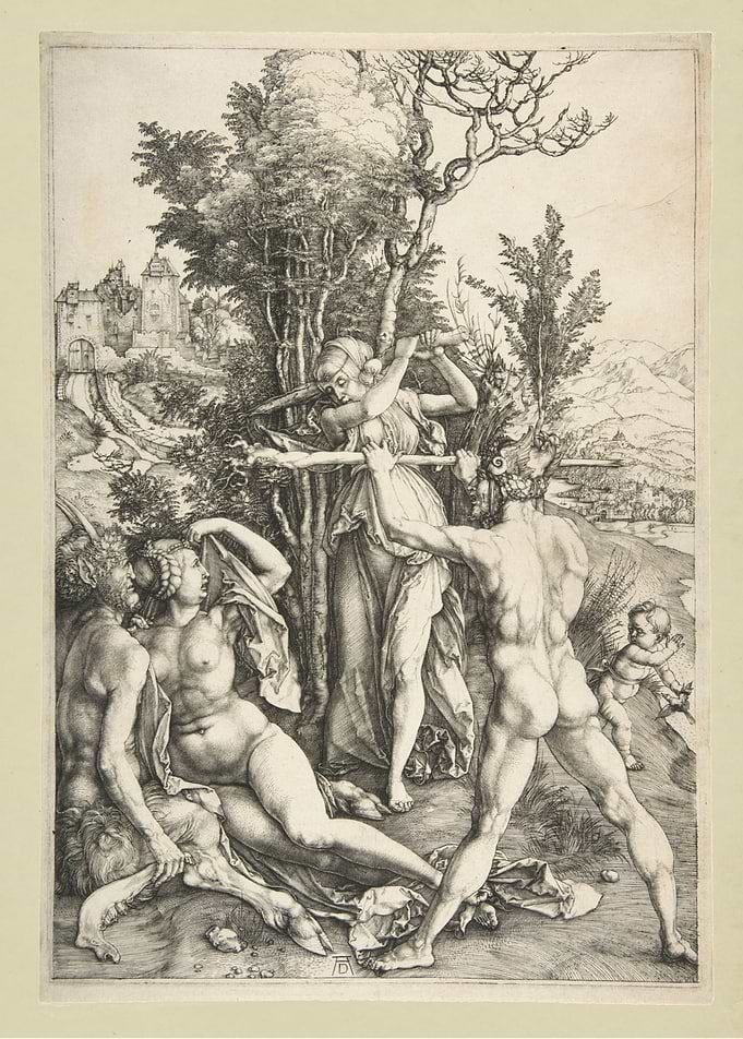 Albrecht Dürer - Hercules at the Crossroad, ca. 1498, ...