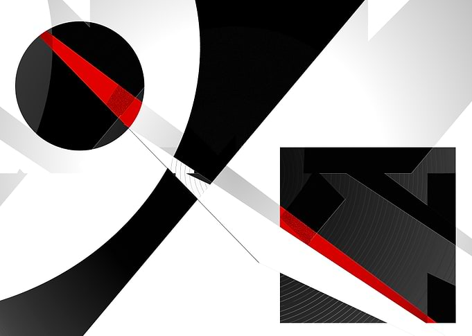 Black and white meets red Version 26