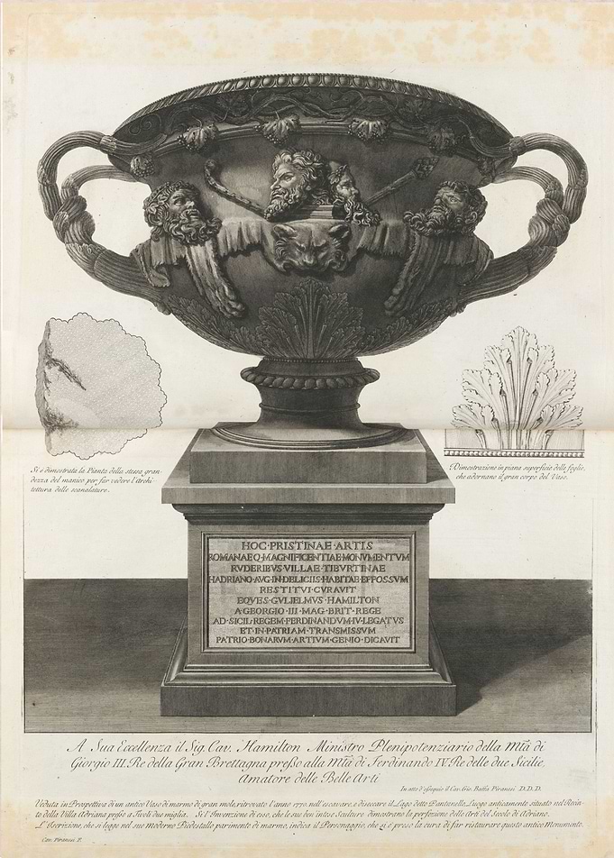 Vintage graphic of Vase with ornaments