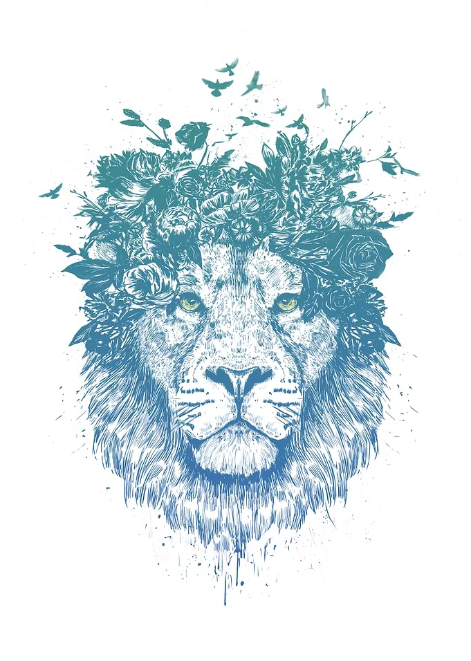Floral lion