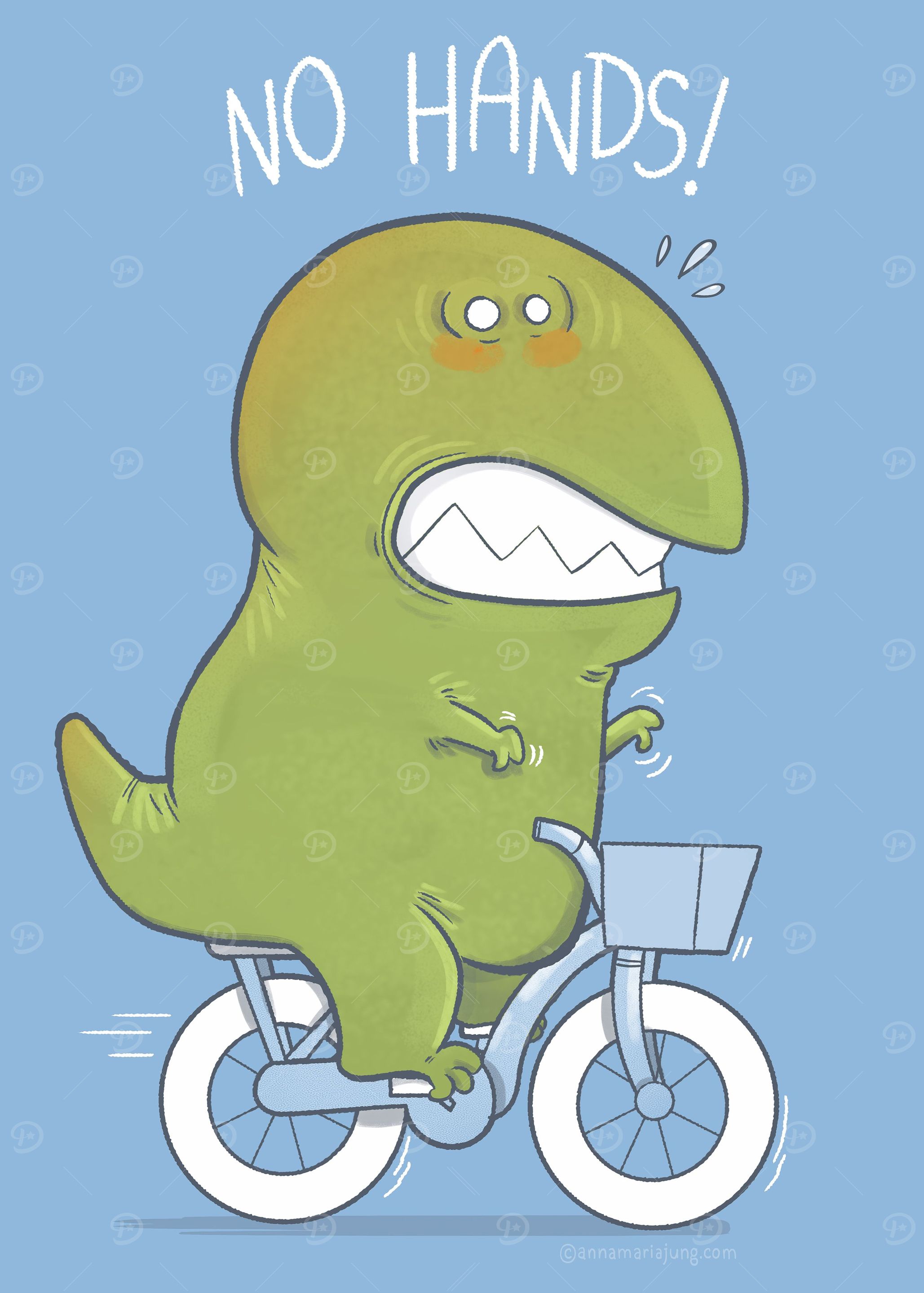 T-Rex tries biking