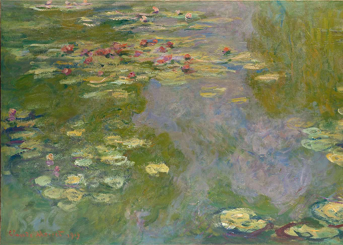 Claude Monet - Water Lilies, 1919, oil on canvas; Colle ...