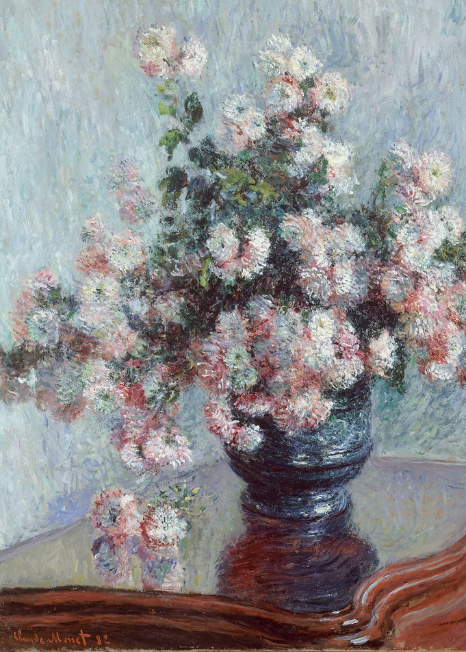 Claude Monet - Chrysanthemums, 1882, oil on canvas; Col ...