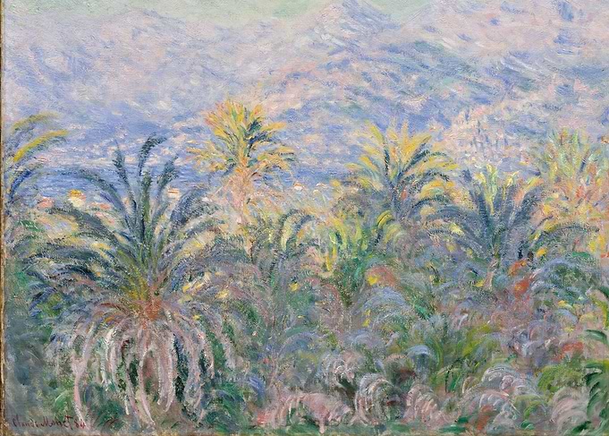Claude Monet - Palm Trees at Bordighera, 1884, oil on c ...