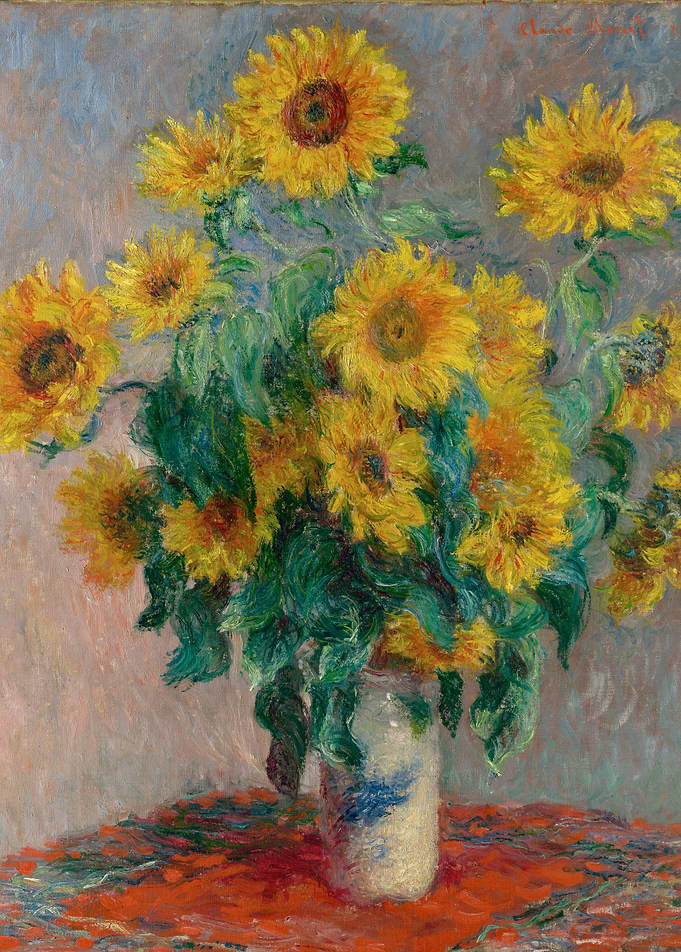 Claude Monet - Bouquet of Sunflowers, 1881, oil on canv ...