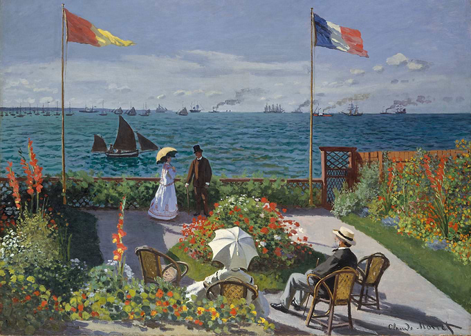 Claude Monet - Garden at Sainte-Adresse, 1867, oil on c ...