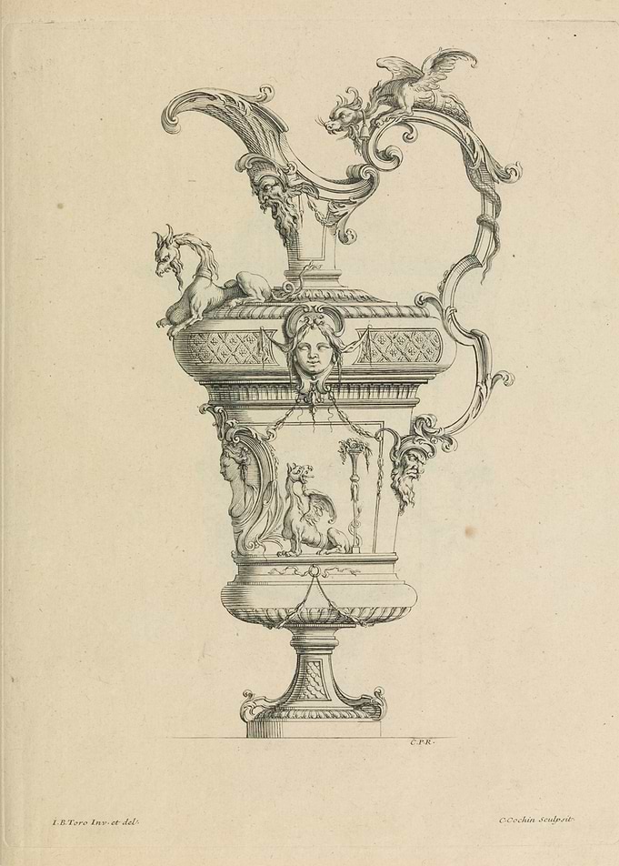 Vintage graphic of Vase with ornaments