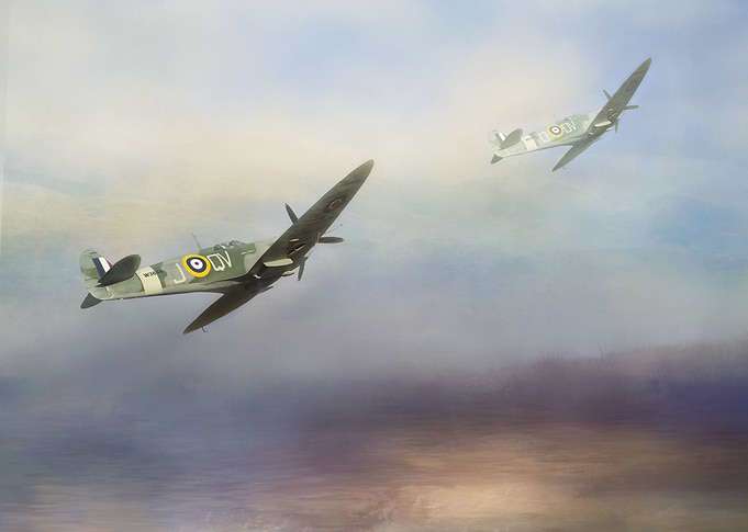 Escort Duties. North of England two Spitfires on Escor ...