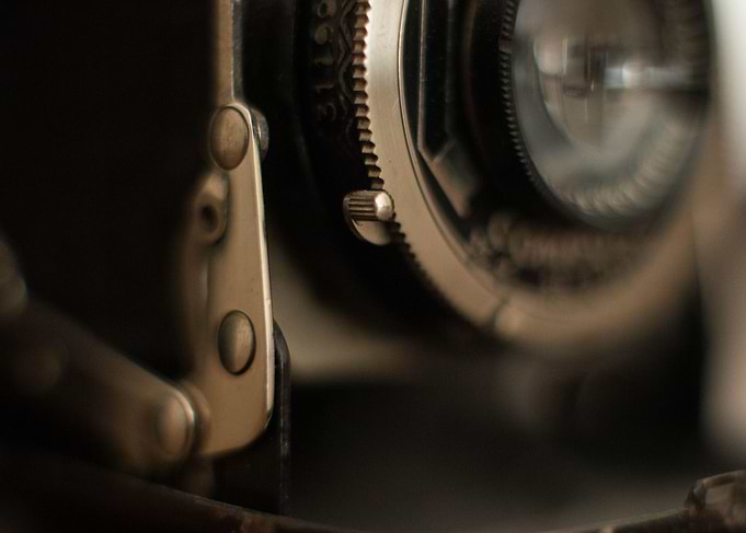This is a macro shot of a Kodak DUO 620 analog camera