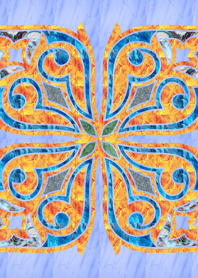 Blue Oriental Tile 02
