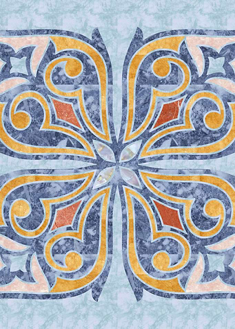 Blue Oriental Tile 04