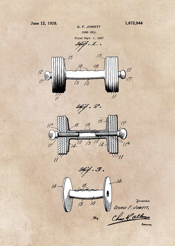 patent art Jowett Dumb bell 1928