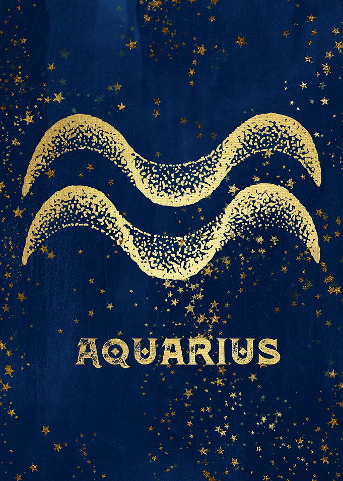 Aquarius birthdates January 20 to February 18 Antique V ...