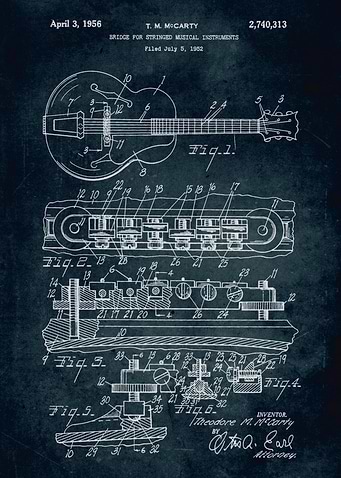 No001. - 1952 - Bridge for stringed musical instruments ...