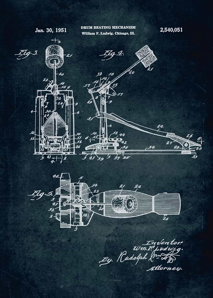 No007 - 1951 - Drumb beating mechanism - Inventor Willi ...