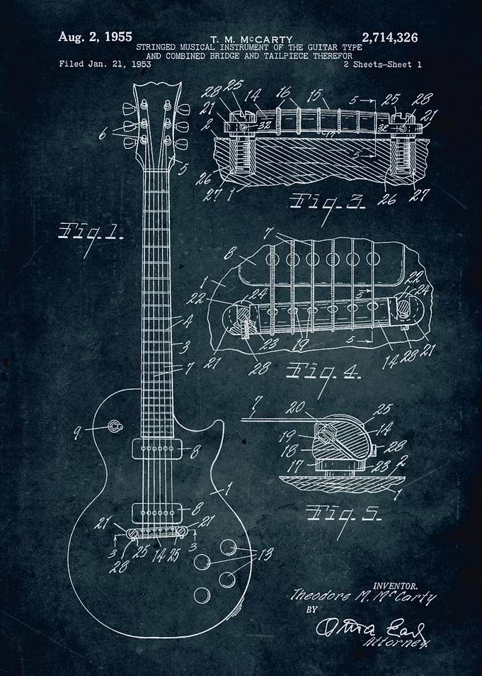 No025 - 1953 - Stringed musical instrument of the guita ...
