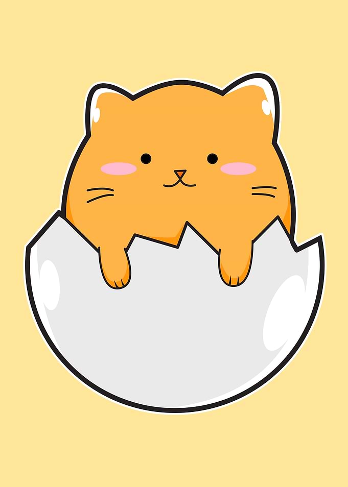 A cute Orange Kitten sticking His big Head out of a bro ...