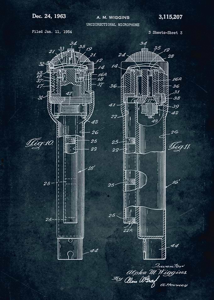 No038 - 1954 - Unidirectional microphone - Inventor Alp ...
