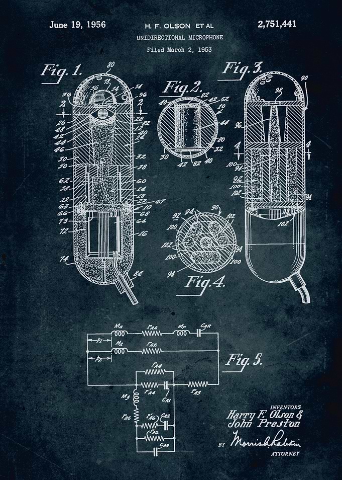 No036 - 1953 - Unidirectional microphone - Inventors Ha ...