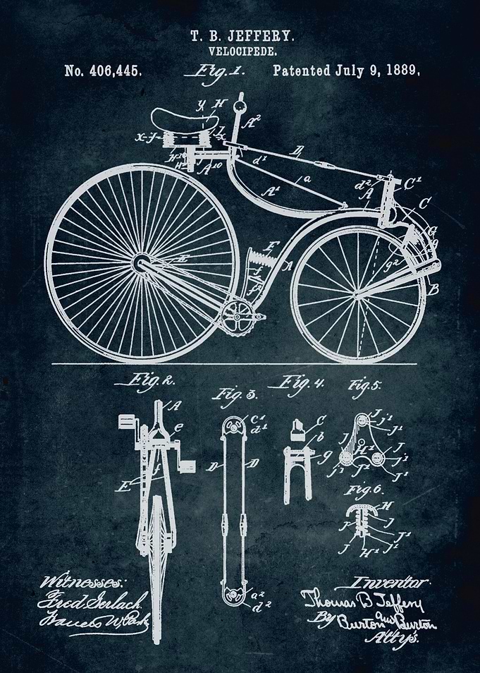 No049 - 1889 - Velocipede .- Inventor Thomas B. Jeffery ...