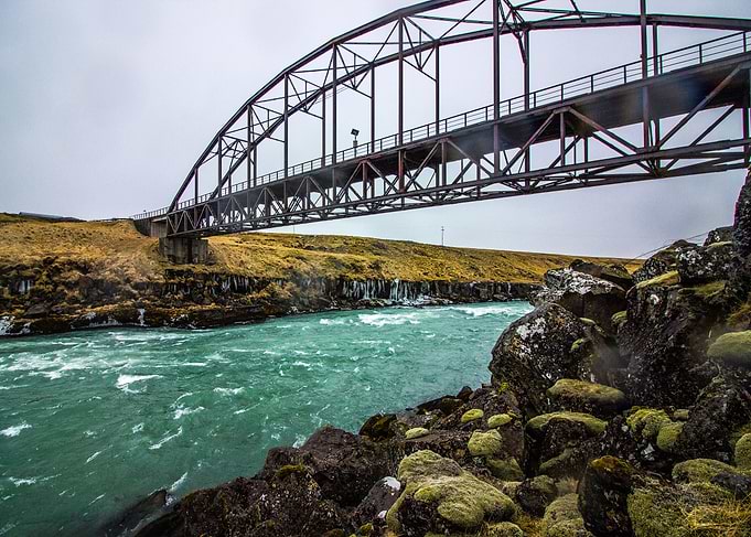 An abandoned bridge found in south Iceland