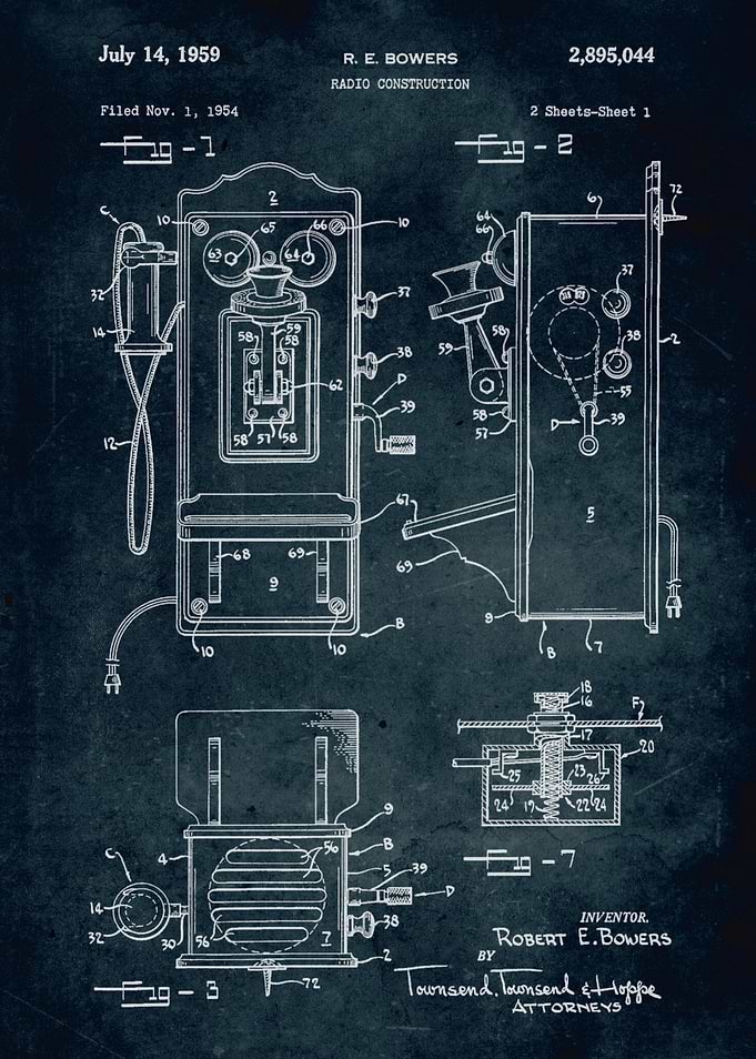 No068 - 1954 - Radio construction - Inventor R. E. Bowe ...