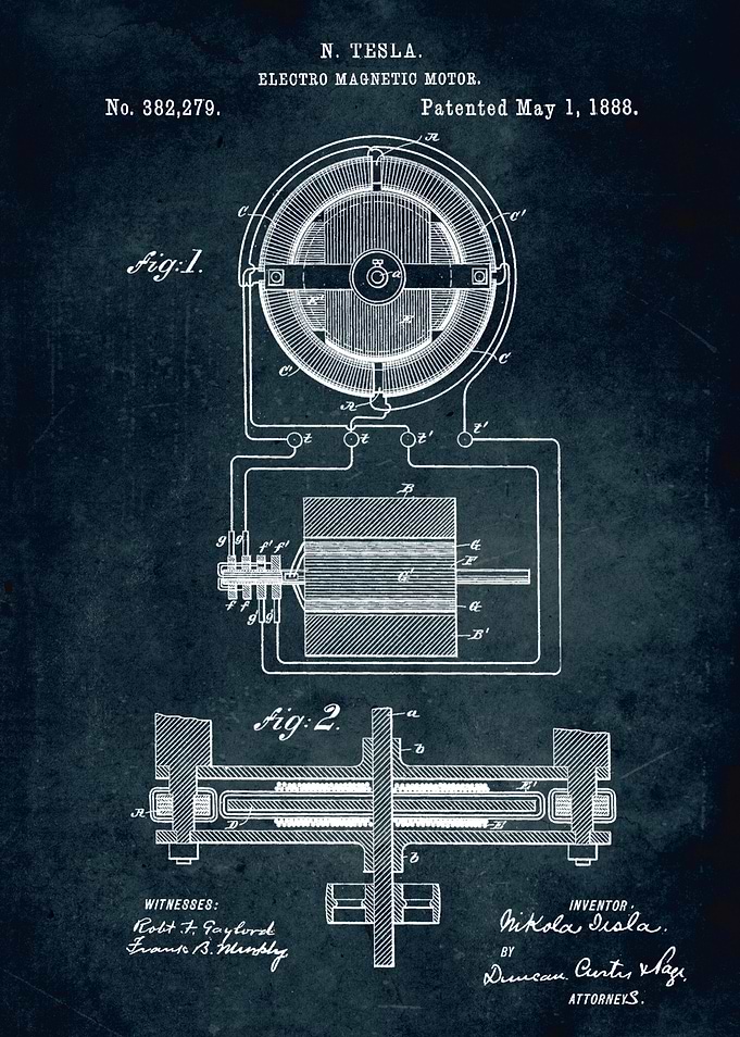 No077 - 1888 - Electro magnetic motor - Inventor Nikola ...