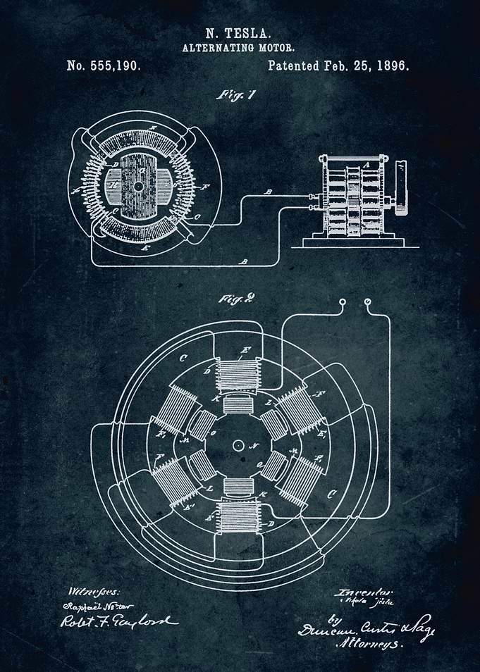 No074 - 1896 - Alternating motor - Inventor Nikola Tesl ...