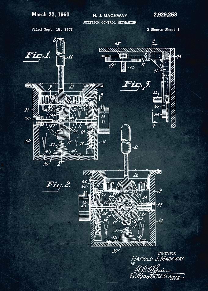 No079 - 1957 - Joystick control mechanism - Inventor H. ...