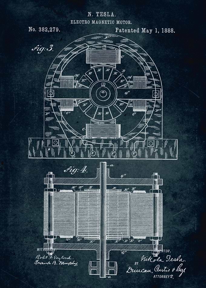 No076 - 1888 - Electro magnetic motor - Inventor Nikola ...