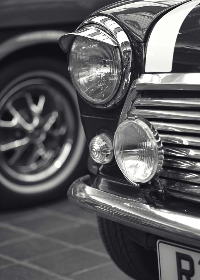 Close up of Austin Mini Cooper