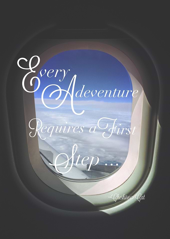 alice in wonderland quote over photo of looking out of ...