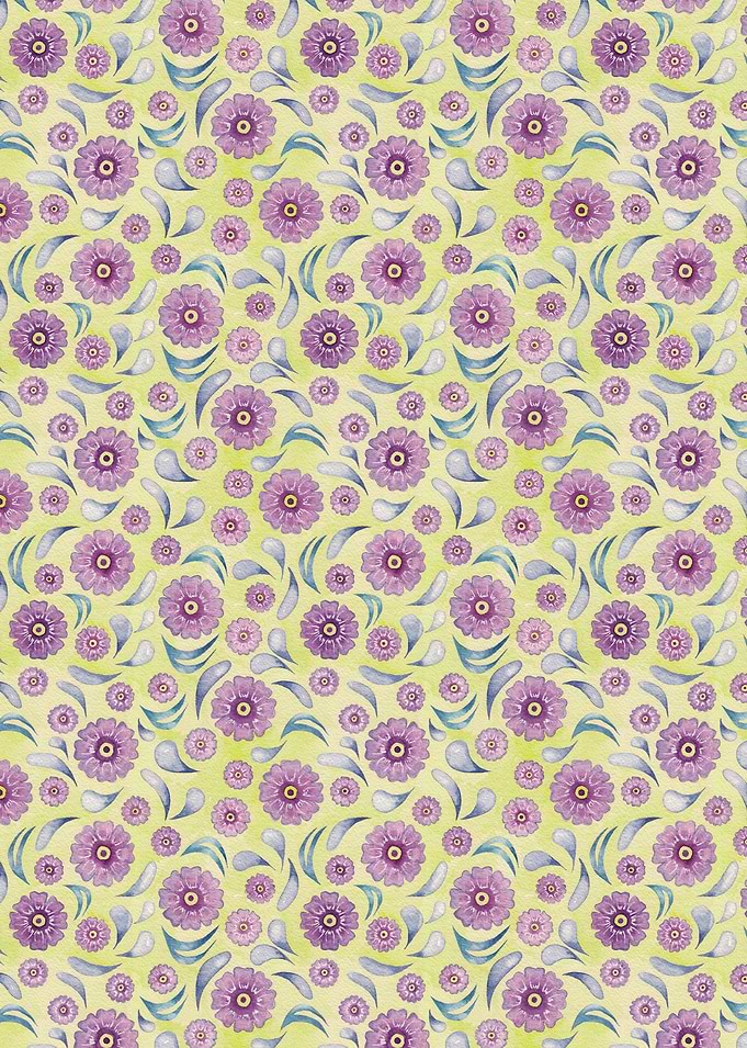 Floral on Lime