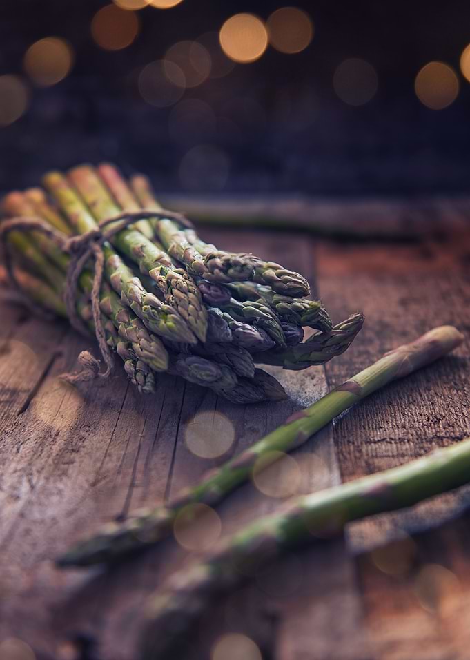 Asparagus with emotional light ambient