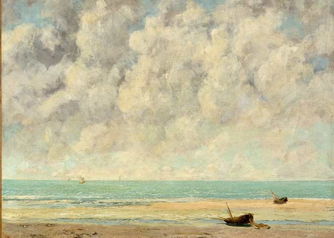 Gustave Courbet - The Calm Sea, 1869, oil on canvas; Co ...